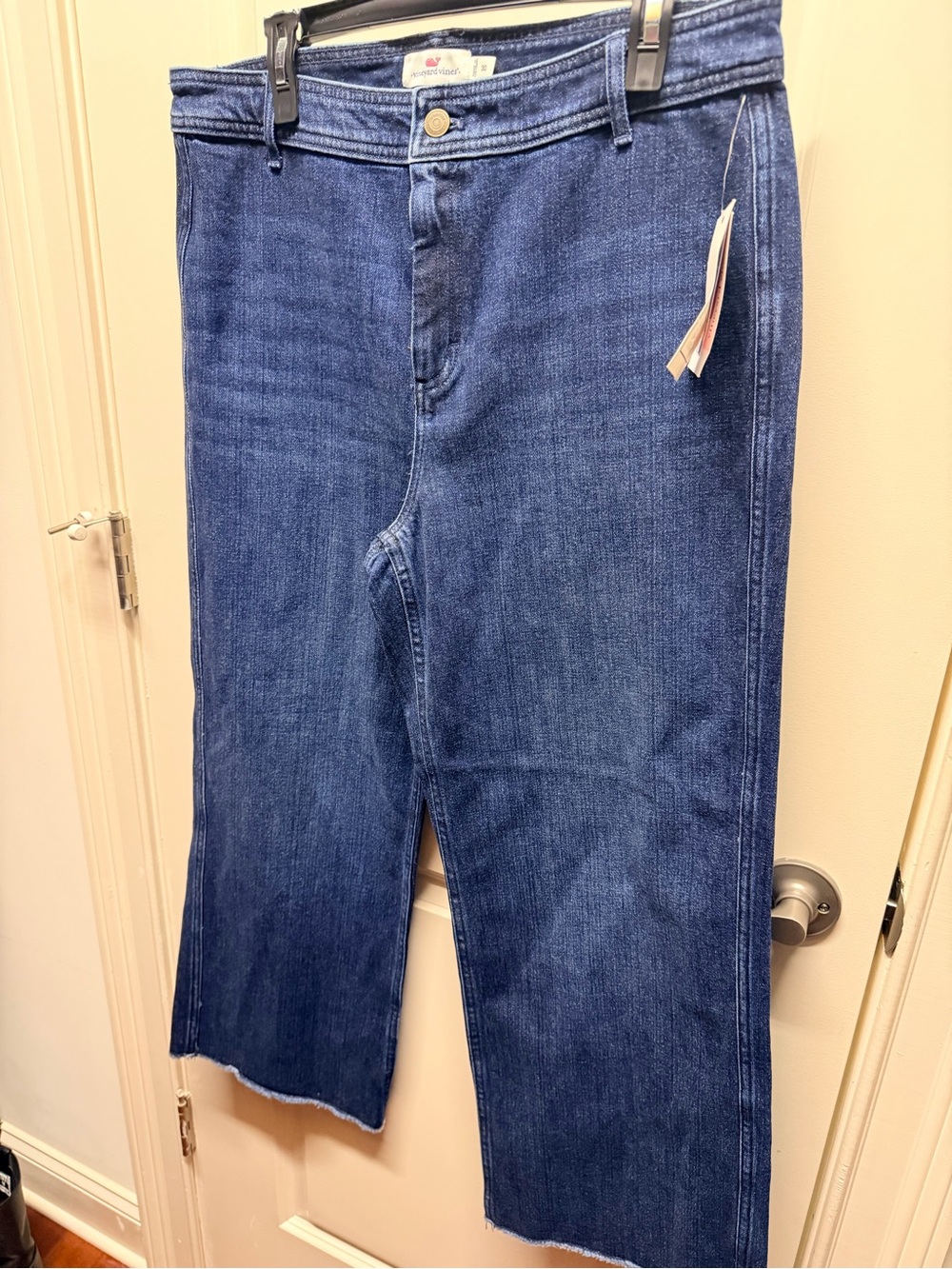 Vineyard Vines Indigo Cropped Wide-Leg Jeans
